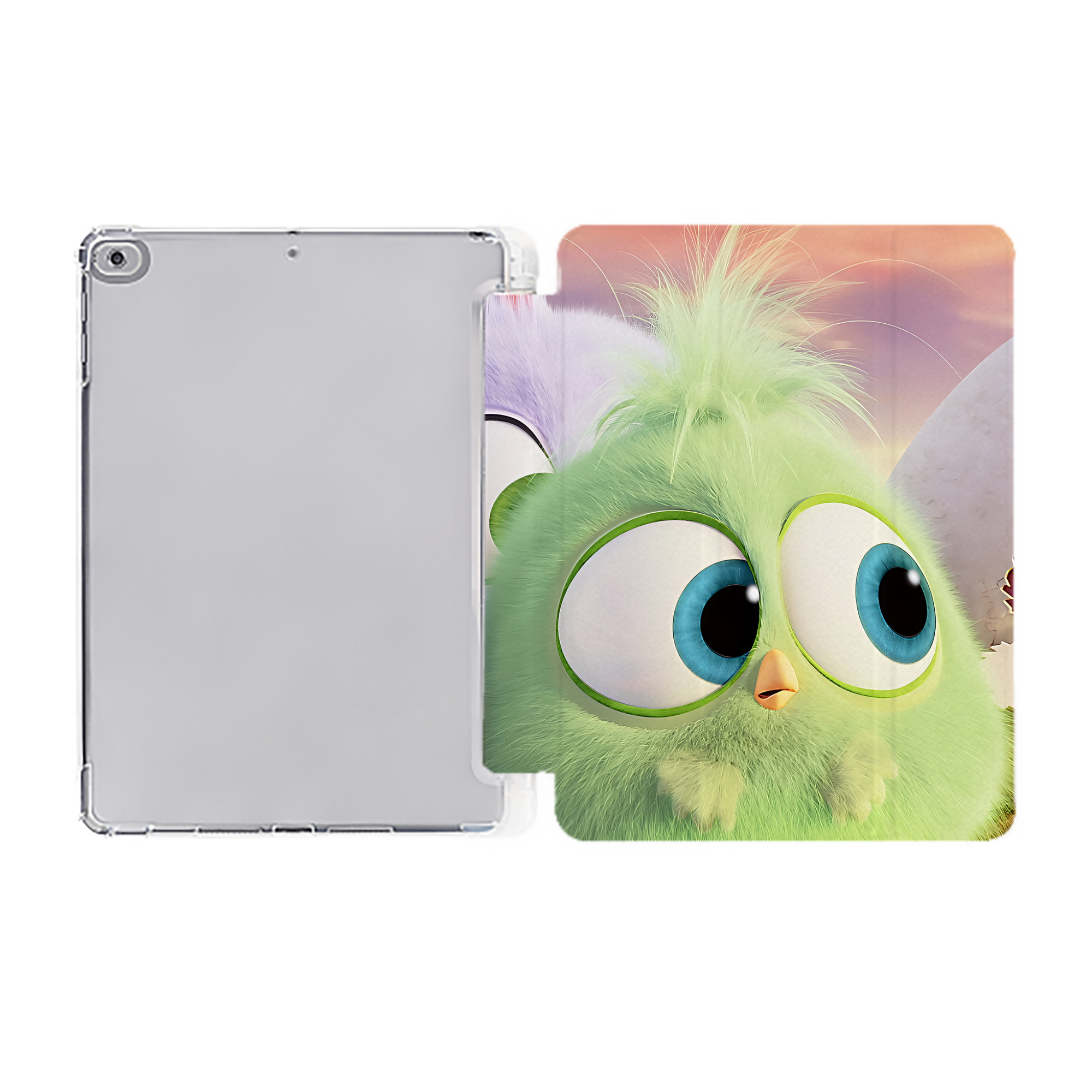 （画像用） Angry Birds アングリーバード IPad ケース ペン収納付き 三つ折りスタンド PUレザー×シリコン 対応機種9.5/10.5/10.9インチ
